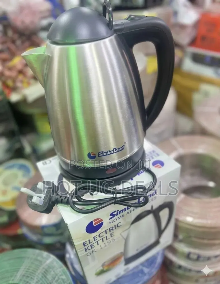 Simbaland 1.8L Fast Boiling Electric Kettle/Percolator – Silver