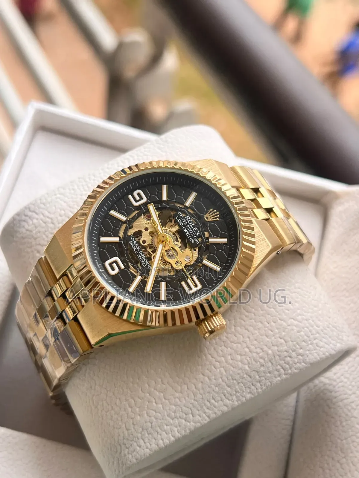 Men's Rolex Golden Analog Wrist Mechanical Time Edit