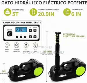 5-Ton Electric Hydraulic Car Jack With Wrench Gloves