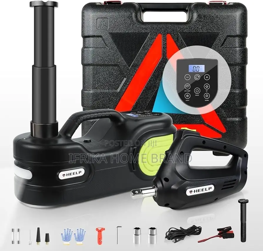 5-Ton Electric Hydraulic Car Jack With Wrench Gloves