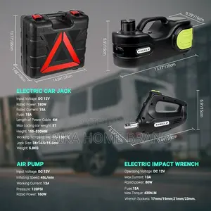 5-Ton Electric Hydraulic Car Jack With Wrench Gloves