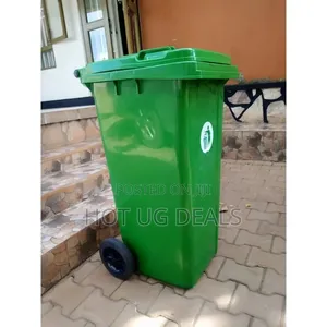 Heavy Duty 240L Plastic Dustbin With Wheels-Green