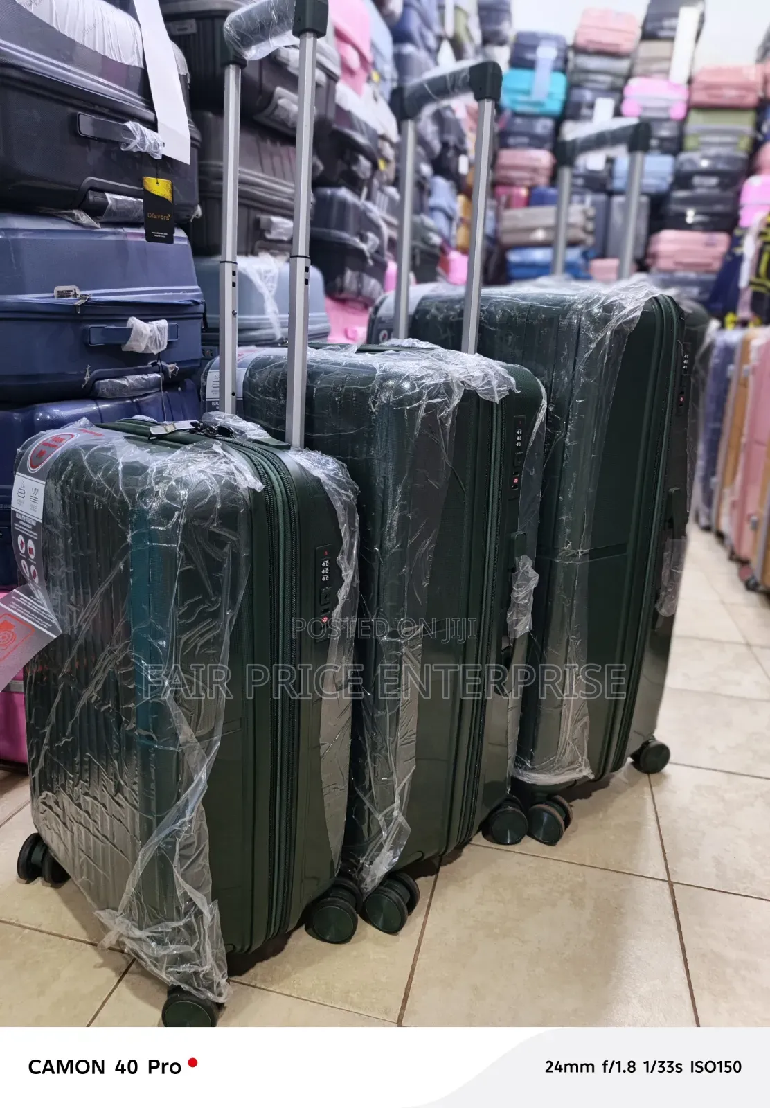Waterproof Plastic Suitcases Full Set / 3pcs in 1set / Rubber