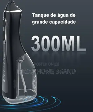 Rechargeable Grey Oral Irrigator (Water Flosser) 300 mL Water Tank