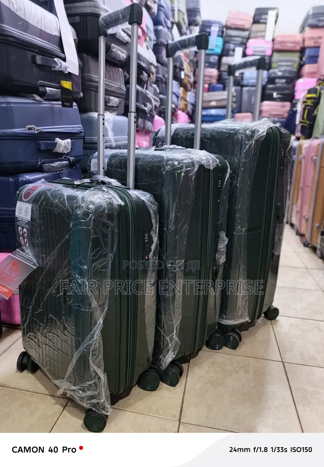 Executive Rubber Plastic Suitcases Full Set / 3pcs in 1set