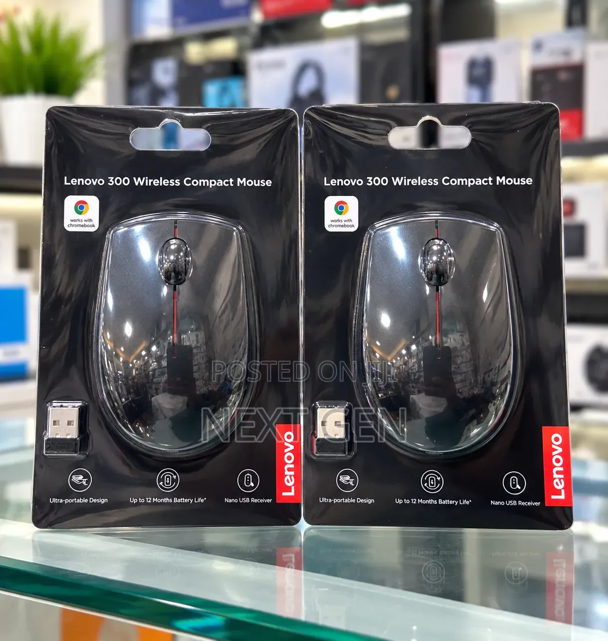 Lenovo 300 Wireless Compact Mouse – Sleek Portable