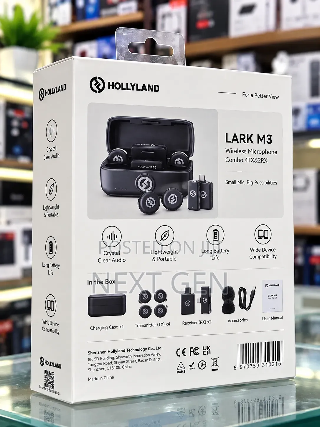 Hollyland Lark M3 Wireless Microphone – Combo 4TX + 2RX