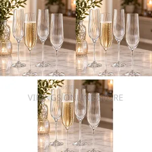 Crystal Champagne Flutes (Waterfall Edition)