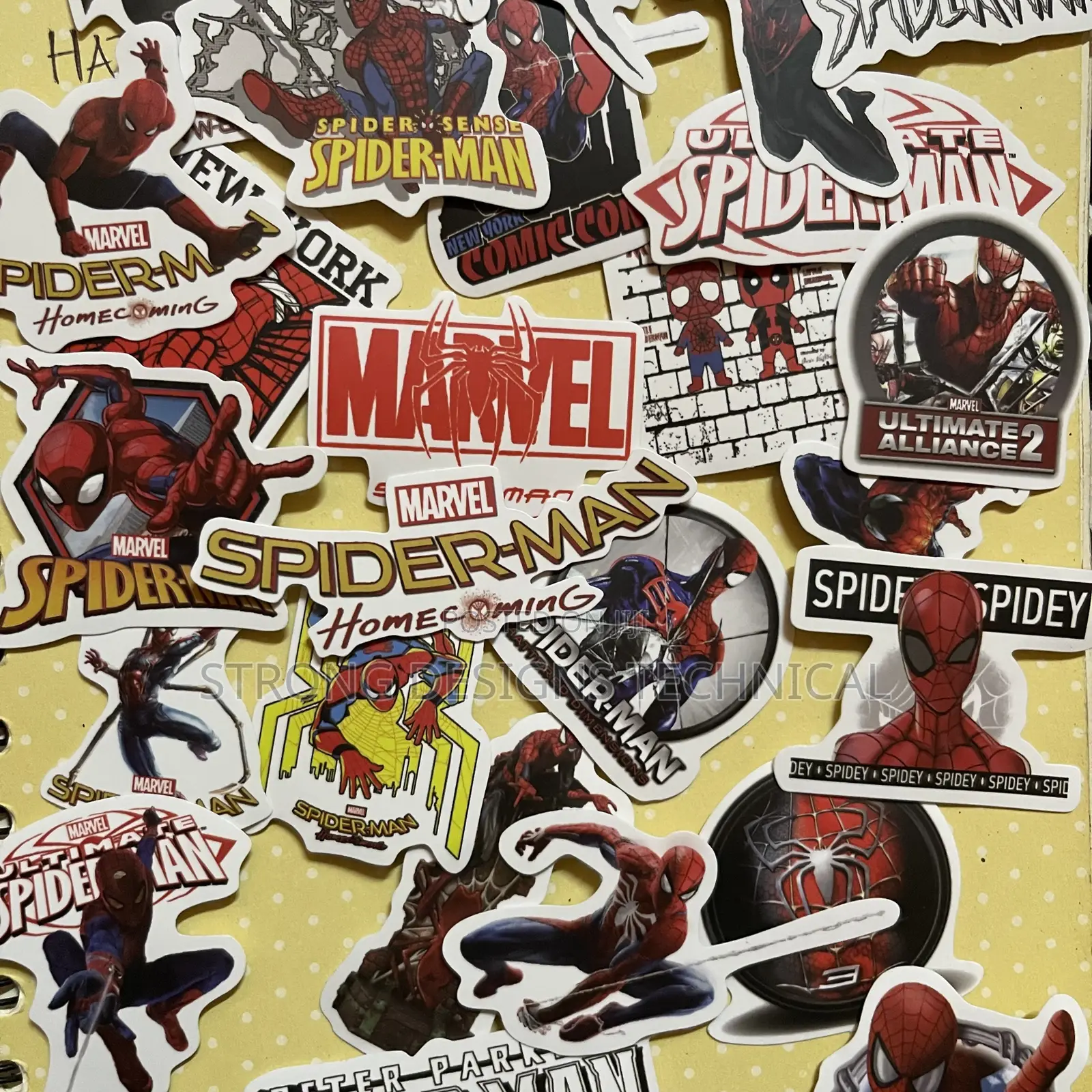Spiderman Themed Laptop Stickers.