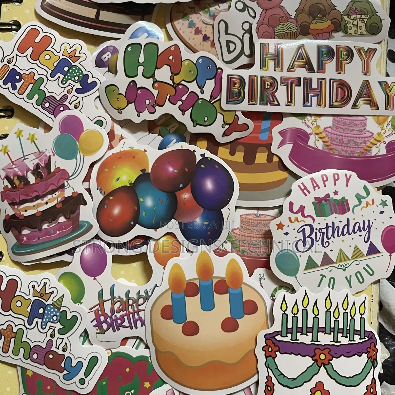 Birthday Themed Stickers.