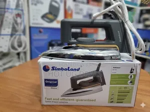 Simbaland Original Electric Dry Iron –Silver Flat Iron (1 Yr Warranty)
