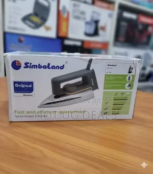 Simbaland Original Electric Dry Iron –Silver Flat Iron (1 Yr Warranty)