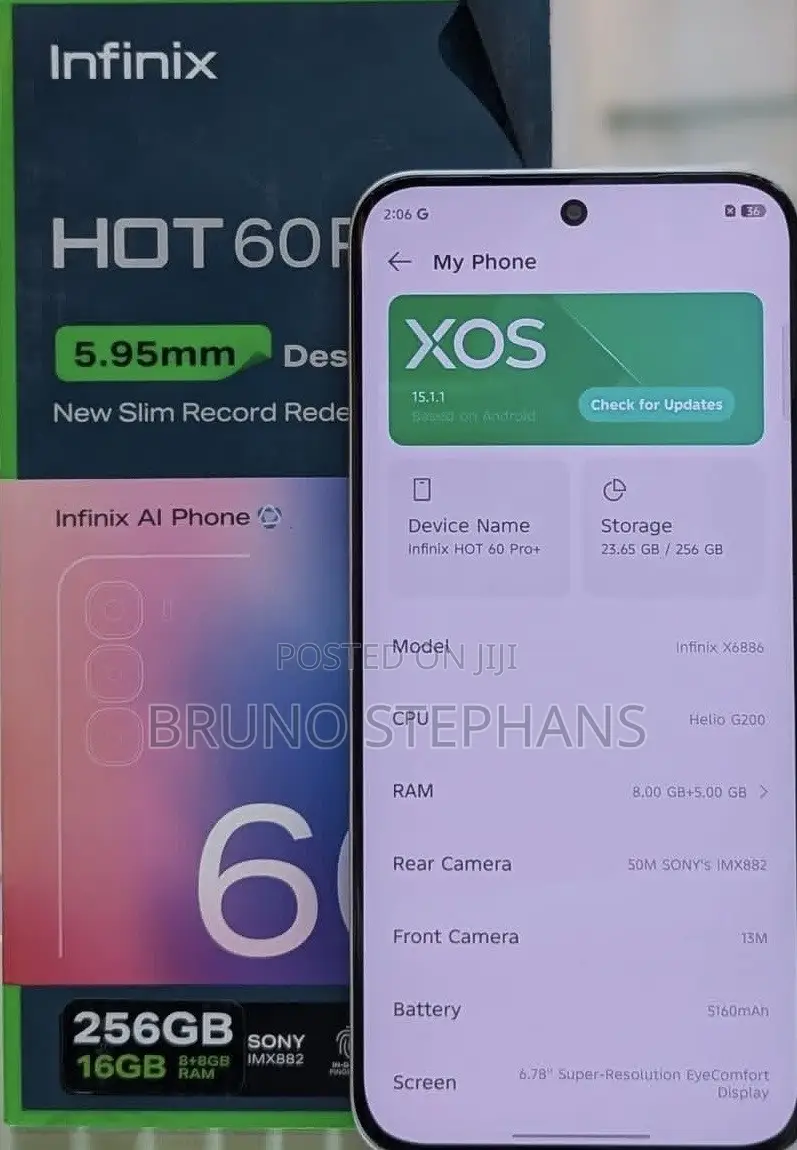 New Infinix Hot 60 Pro+ 256 GB Silver
