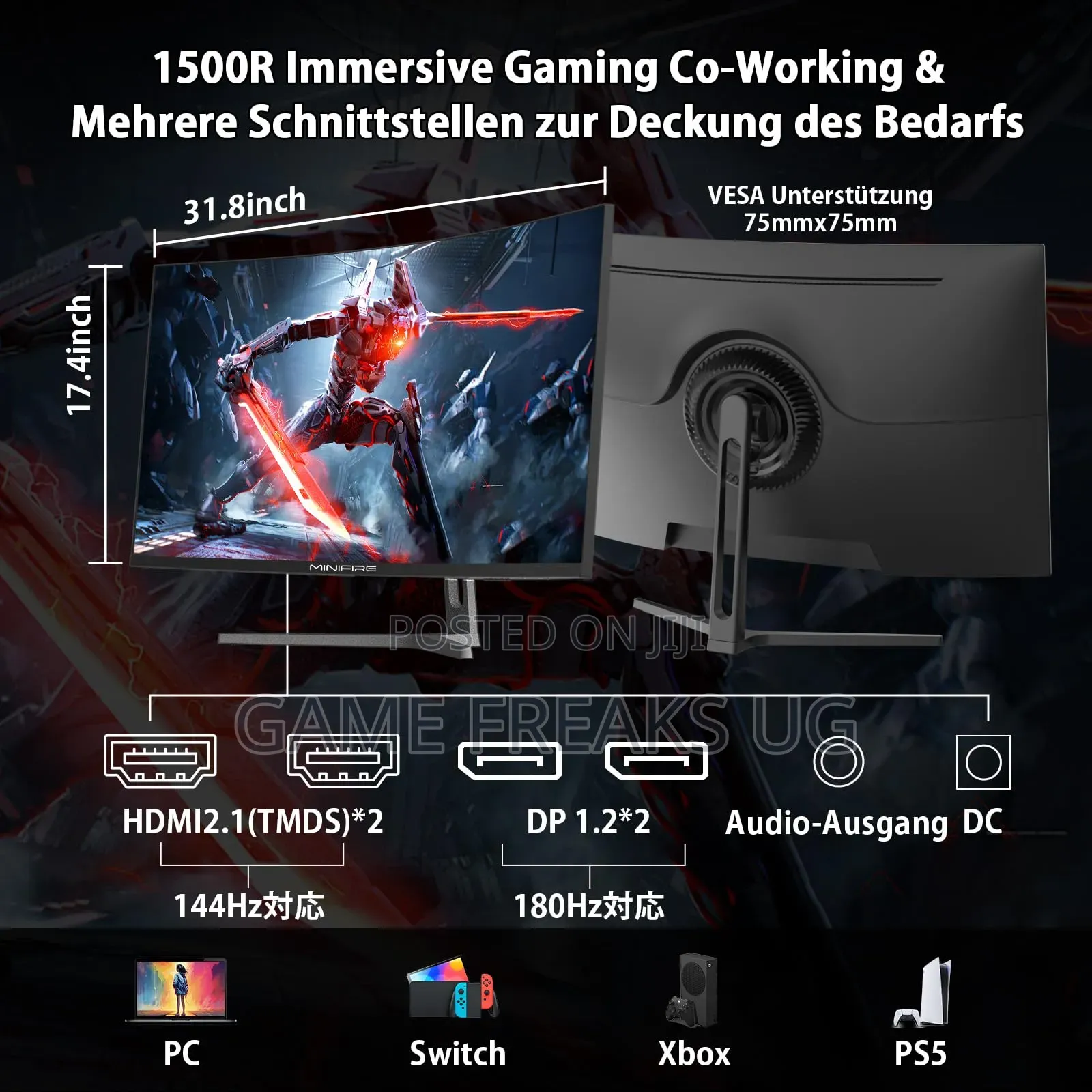GAWFOLK 32inche Monitor at 144hz