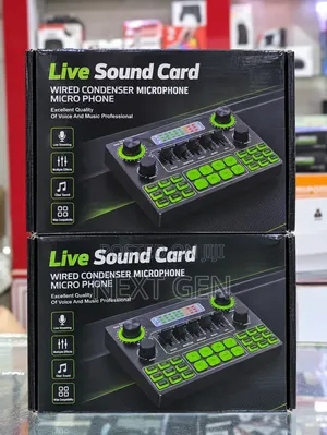 Live Sound Card Wired Condenser Microphone Audio Mixer
