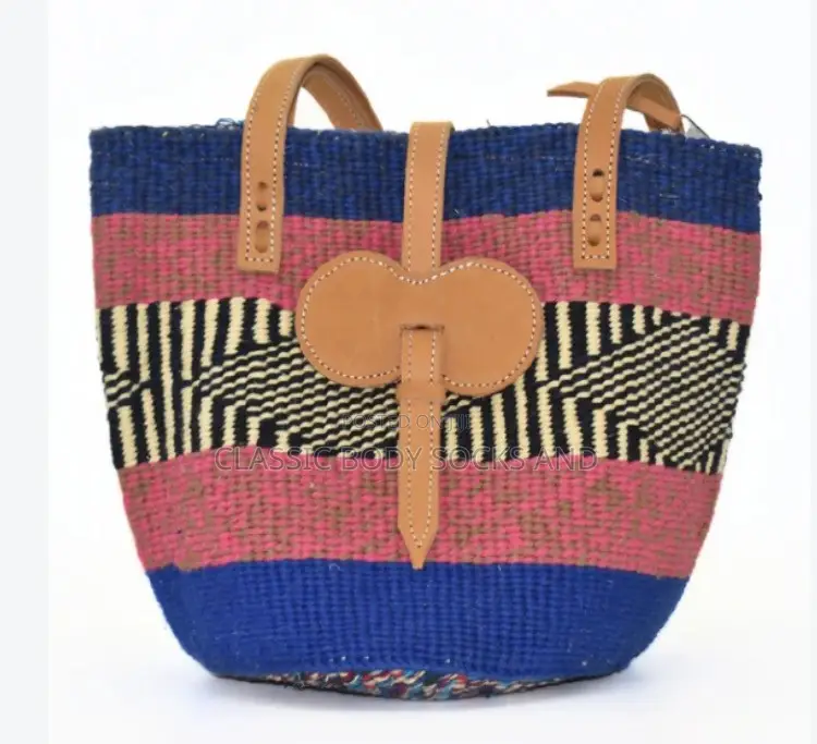 Blue and Pink Kiondo Bag