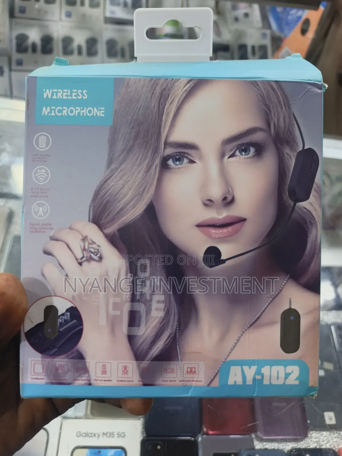 AY-102 Double Headwear WirelessMicrophone system.Conference Microphone