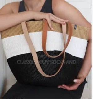 White and Black Kiondo Bag