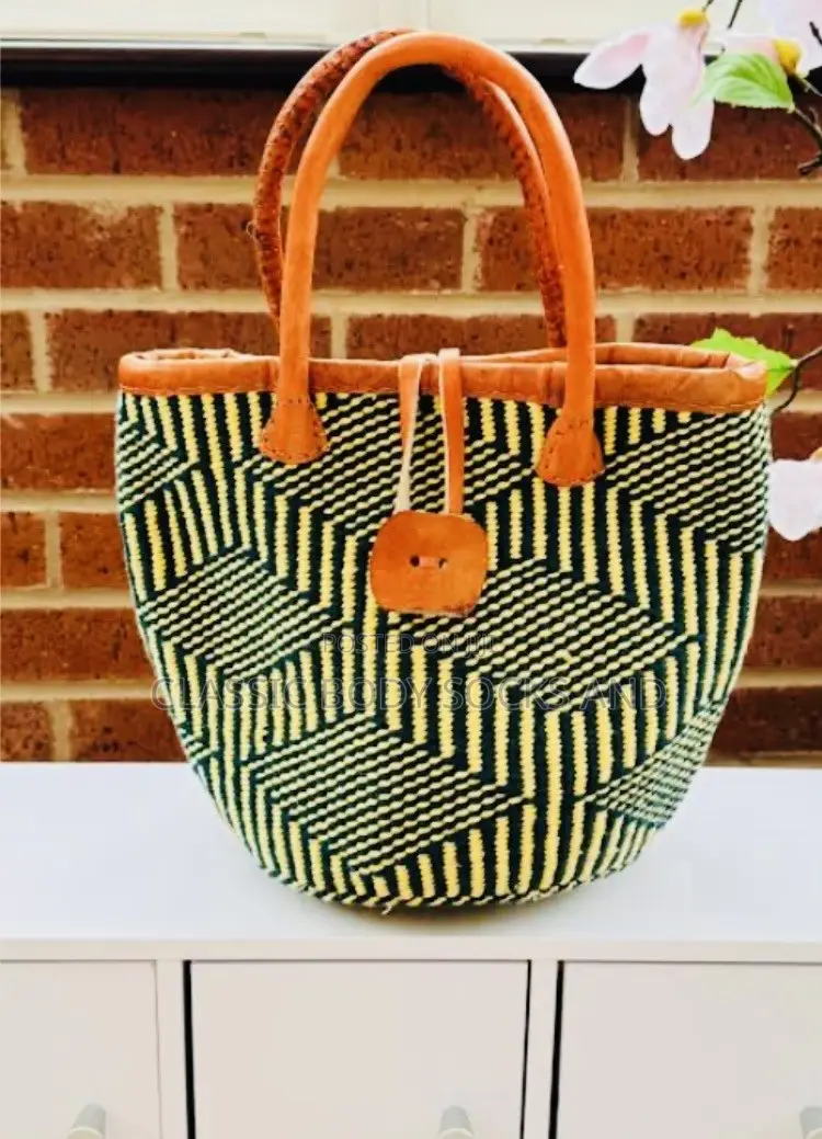 White and Black Kiondo Bag