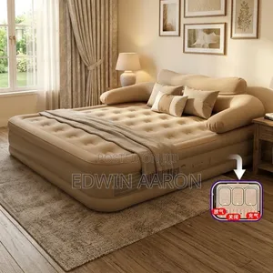 Inflatable Air Matress With Head Bond and Back Rest