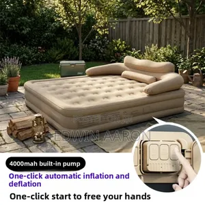 Inflatable Air Matress With Head Bond and Back Rest