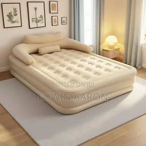 Inflatable Air Matress With Head Bond and Back Rest