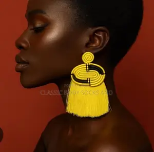 Yellow Sisal Earrings