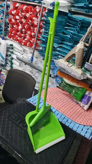Green Plastic Dust Pan With Broom Com