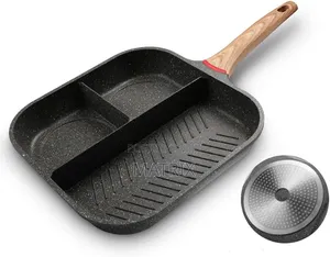 Nonstick Divided Grill Pan for Stove Tops