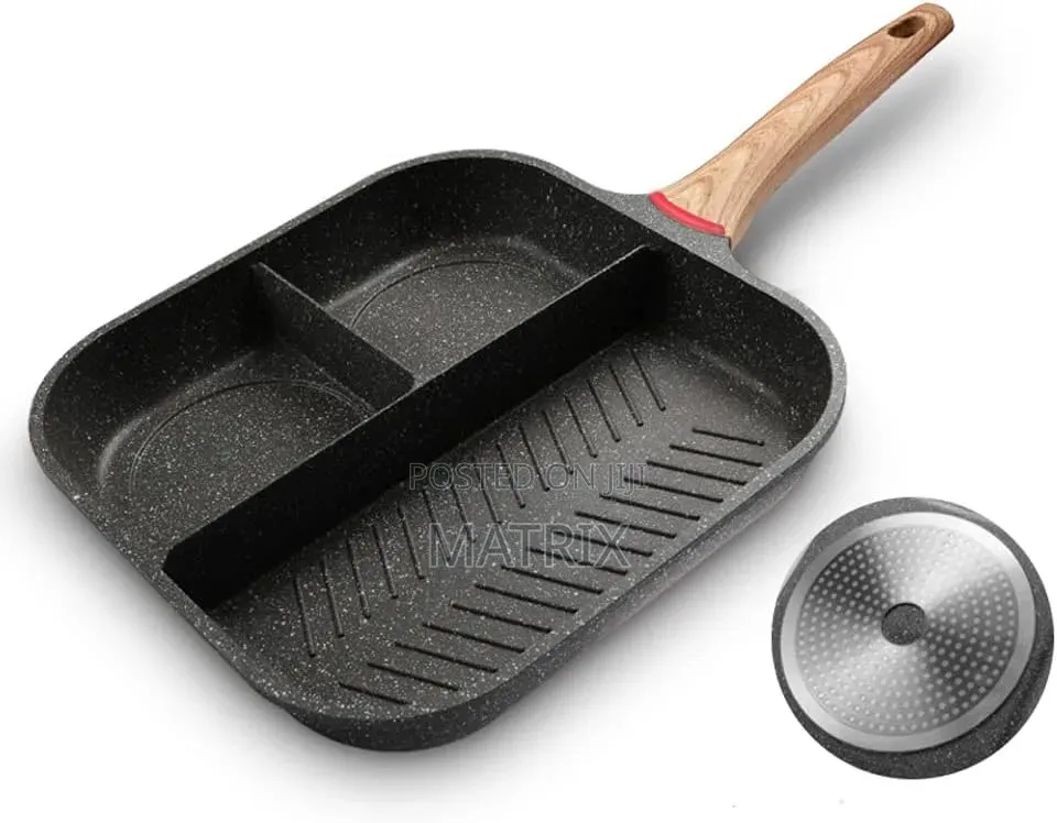 Nonstick Divided Grill Pan for Stove Tops