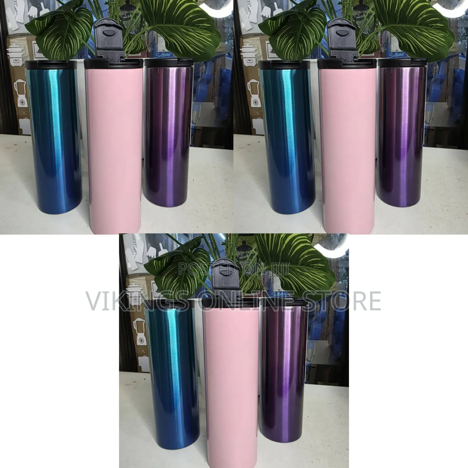 600mls Anti Spill Double-Wall Insulated Stainless Steel Skinny Tumbler
