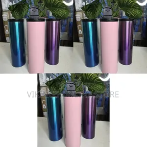 600mls Anti Spill Double-Wall Insulated Stainless Steel Skinny Tumbler
