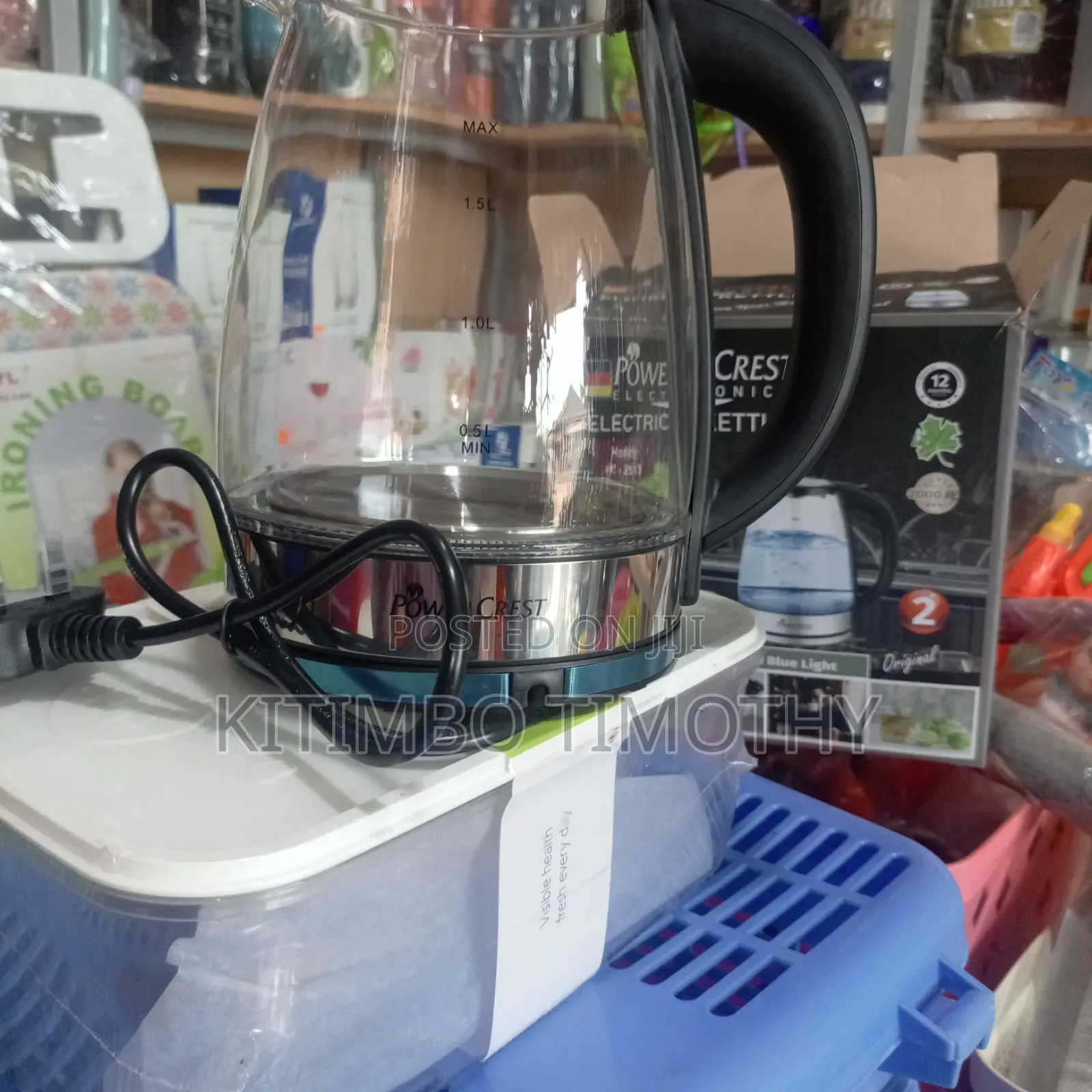 All Strong Glass _ Power Crest Electric Kettle.