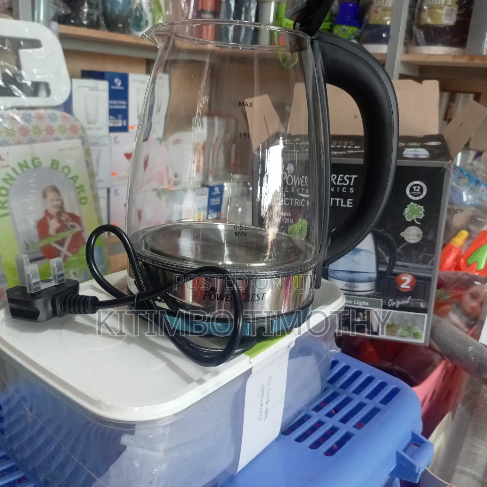 All Strong Glass _ Power Crest Electric Kettle.