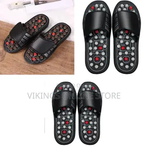 Black Acupressure Massage Sandals - Pair 1. Size 42/43 2. ⁠size 44/45.