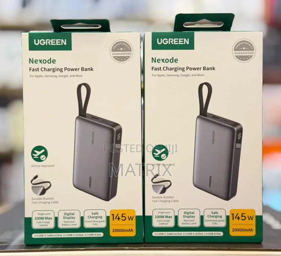 20000mah Ugreen Nexode Power Bank 145W Laptop Portable Charger