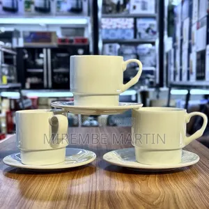 Off White Cup and Saucer DZN