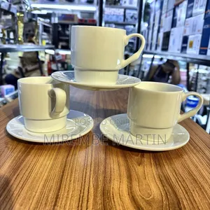 Off White Cup and Saucer DZN