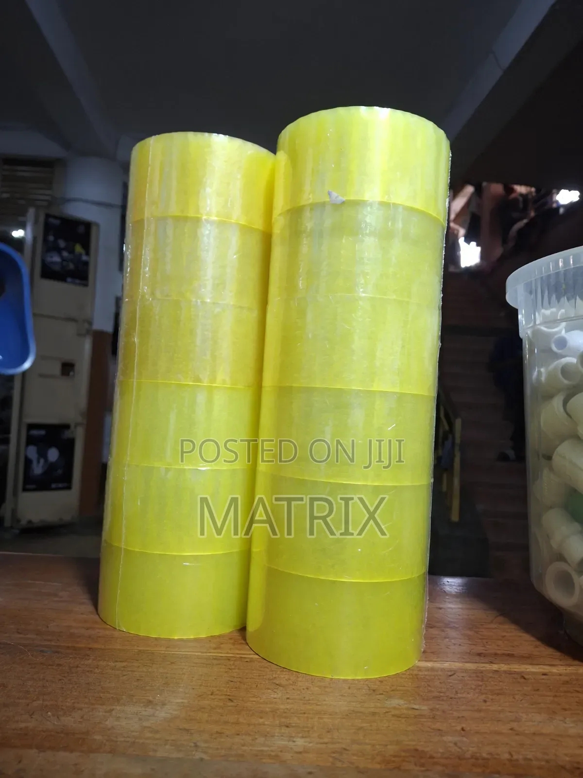 Packing Tape Transparent Yellow (6pc)