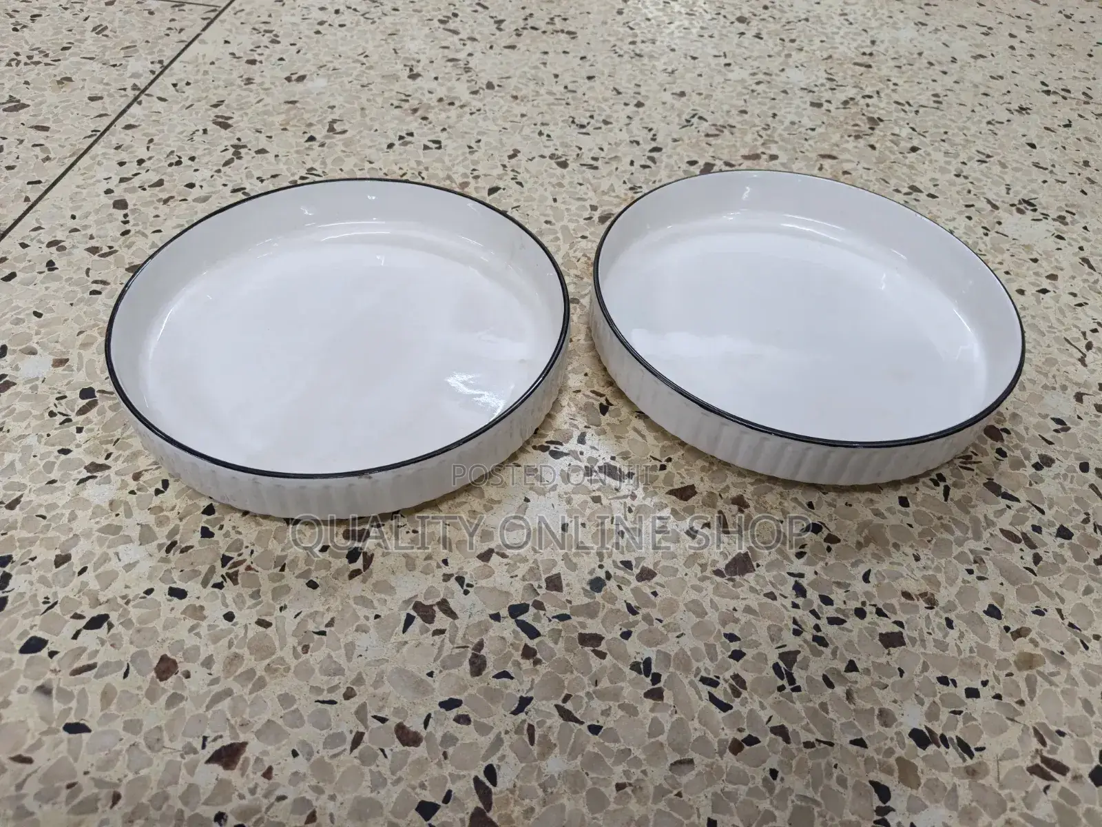 Stripped Ceramic Plates Ceramic Plates 12pcs