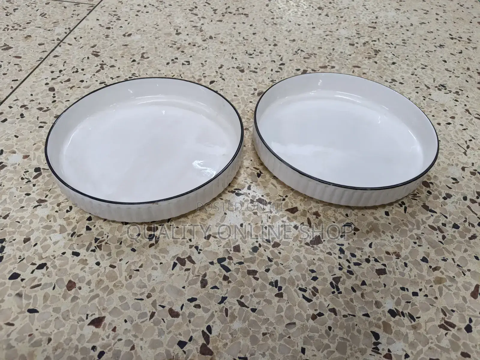 Stripped Ceramic Plates Ceramic Plates 12pcs