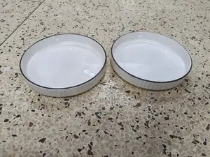 Stripped Ceramic Plates Ceramic Plates 12pcs