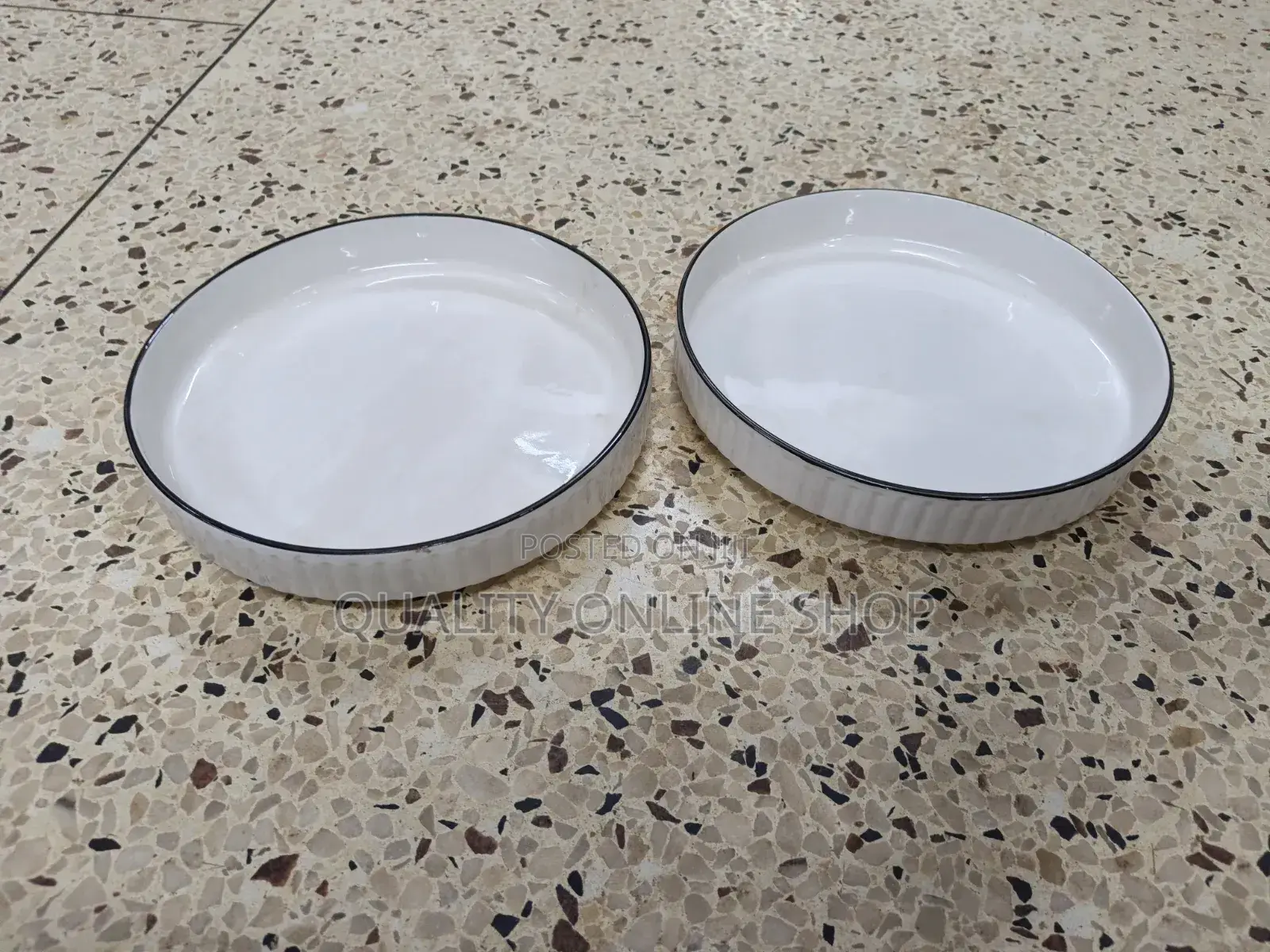 Stripped Ceramic Plates Ceramic Plates 12pcs