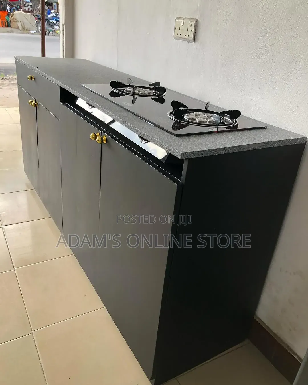 Black Kictech Cabinet 150cm Length