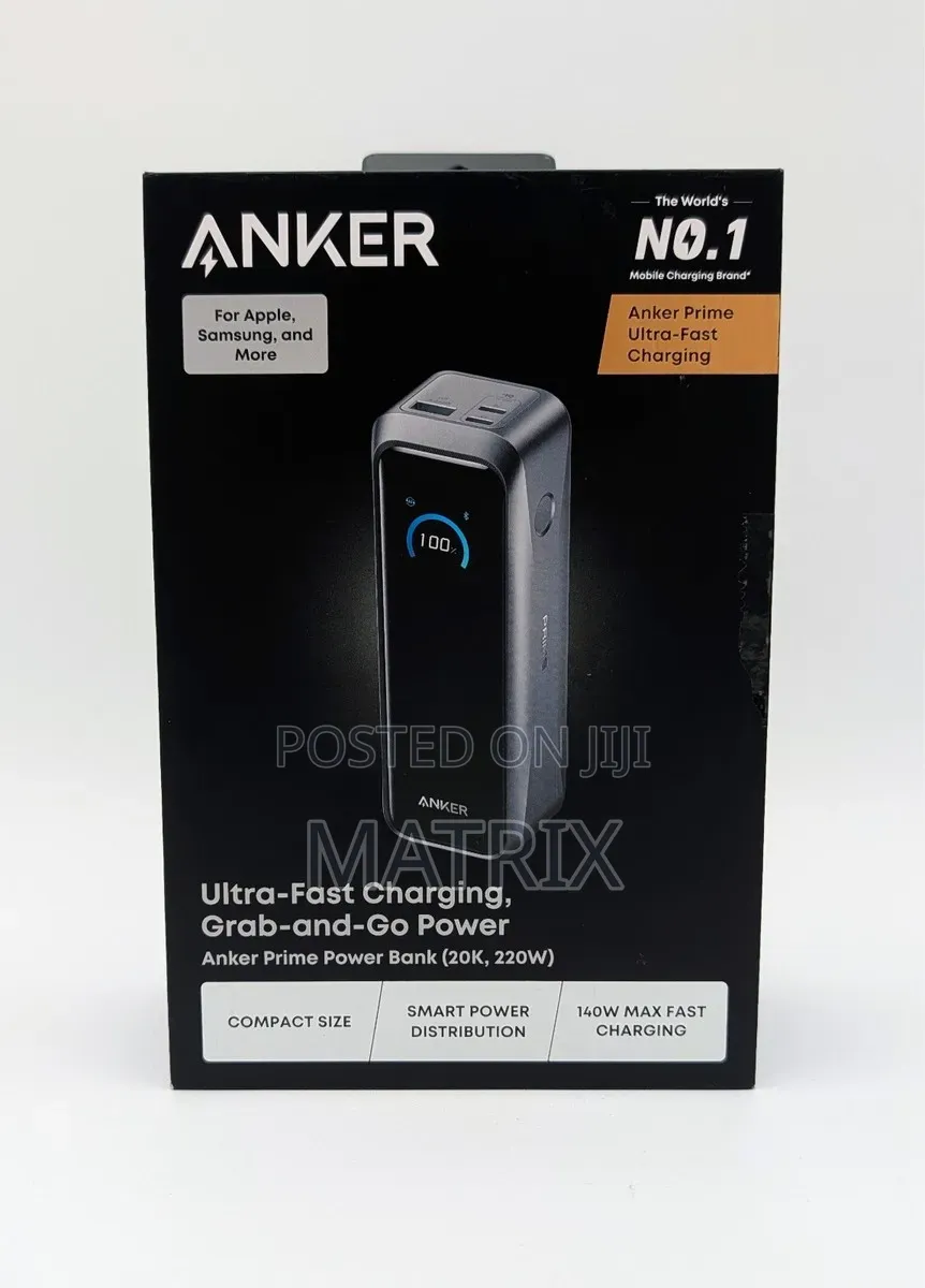 Anker Prime Power Bank 20000mah 3-Port Portable Charger 220W Max