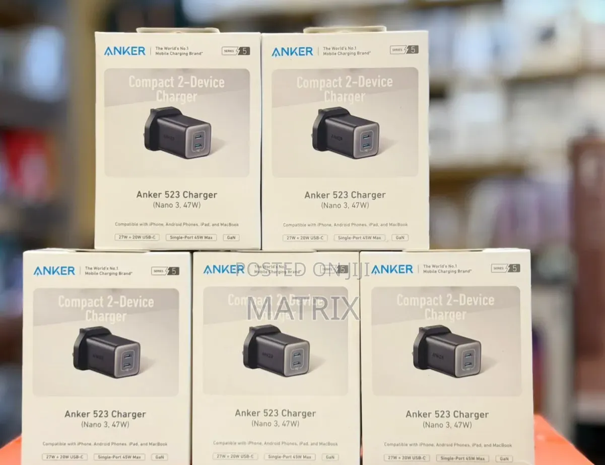 Anker Nano Charger, 2 Port Compact Foldable GaN USB C Charger
