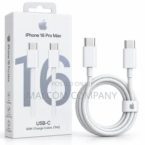 iPhone USB-C 60W Fast Charging Cable 1M – Braided Type-C Cable Uganda