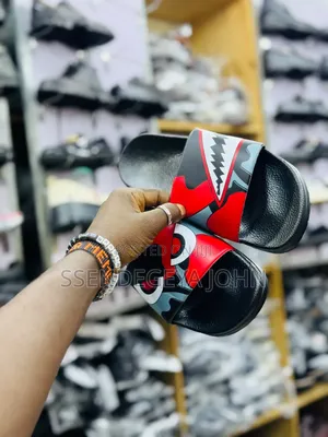 Cartoon-Graphic Platform Slide Sandals