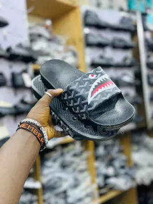 Cartoon-Graphic Platform Slide Sandals
