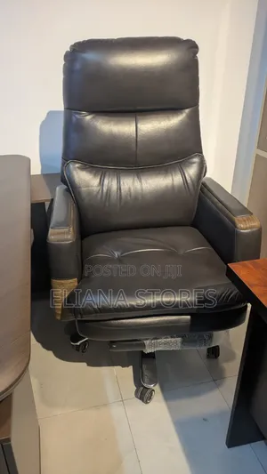 Executive Office Ice Inclining Chair Black Leather